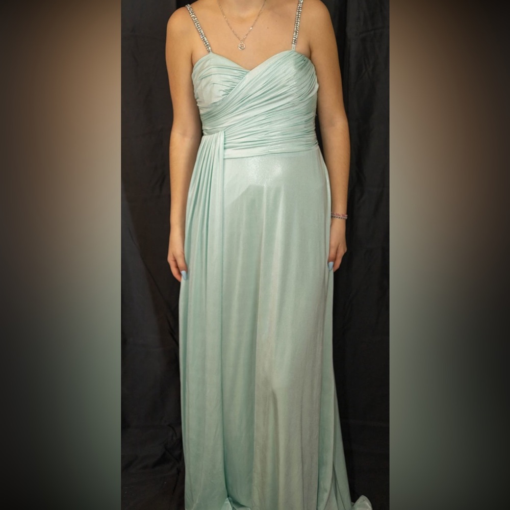 Light green prom dress